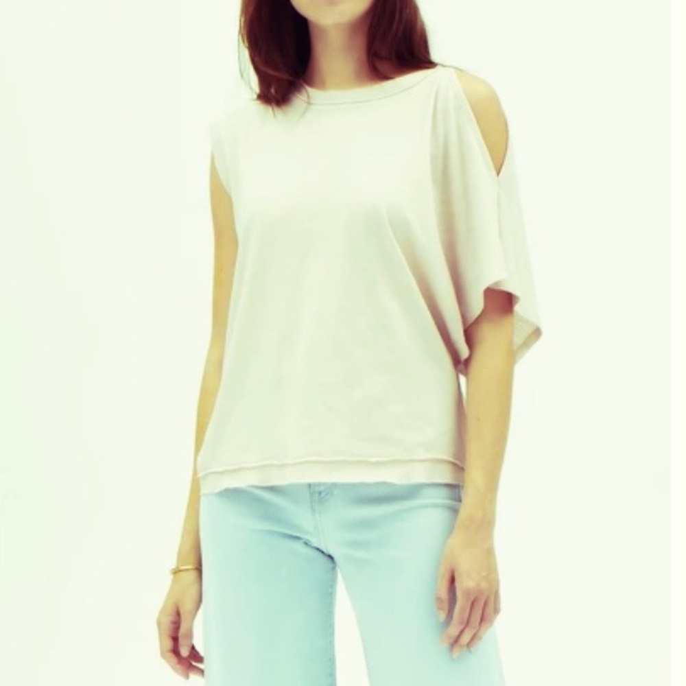 NWT Grey State Soren Top Cotton cold shoulder tee